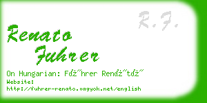 renato fuhrer business card